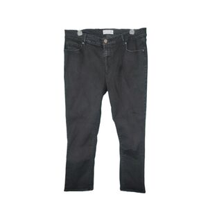 LOFT Curvy Kick Crop Black High-rise Women's Jeans Size 14 (32)